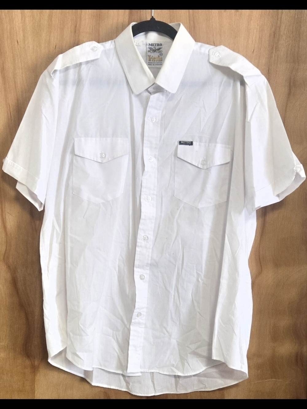 METRO TRICOLIN WHITE MEN'S SHIRT
